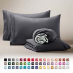 Sheets Set, 1800 Series 4 Piece Deep Pocket Sheets, 100% Soft Microfiber Bed Sheets Set, Gray - Image 3