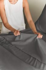 4-Piece Extra Deep Pocket Sheet Set - Full Size Breathable & Cooling Bed Sheets Fits 18"-24" Mattresses, Gray - Image 3